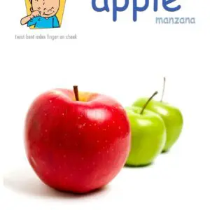 Baby Signs® poster showing the sign for APPLE from the Food Signs Poster Pack