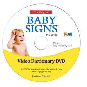 Baby Signs® Video Dictionary teaching 150 ASL signs and 35 baby-friendly signs