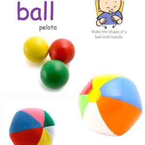 An Objects Signs Poster Pack featuring a picture of a ball and other toys.