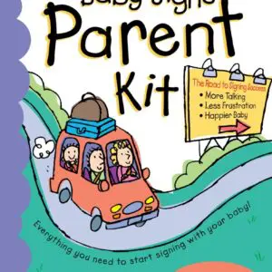 Baby Signs Parent Guide digital book cover showing illustrated baby sign language glossary
