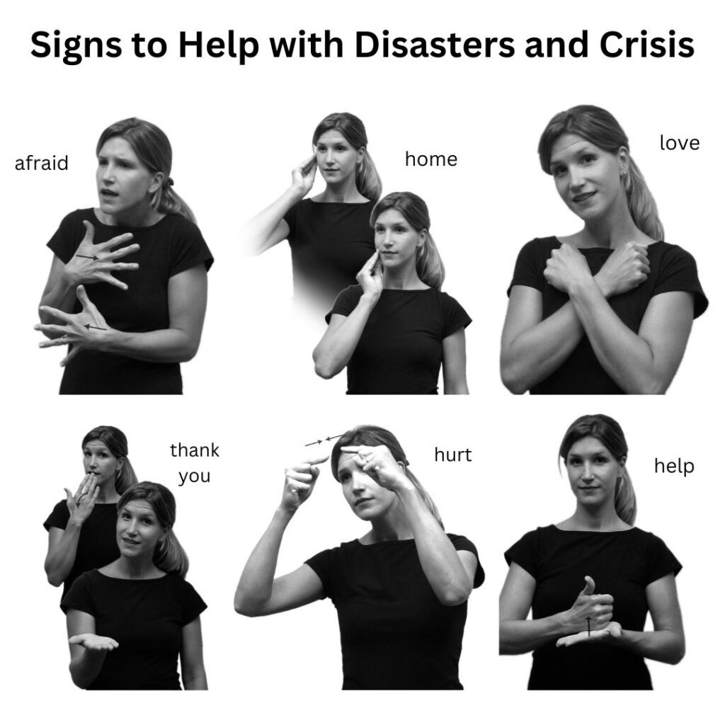 signs to help with disaster