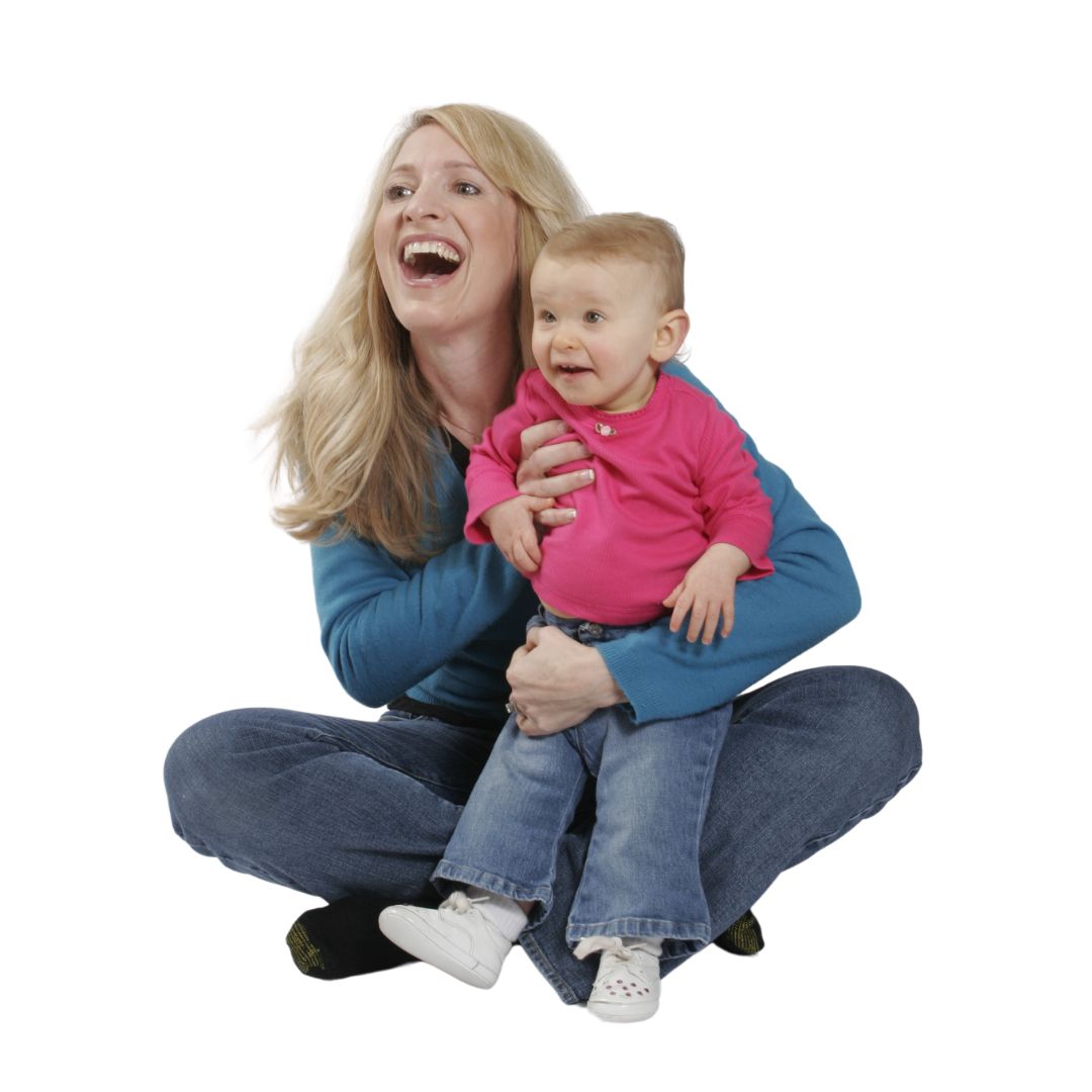 9 Still Chuckling Story Mom with Daughter