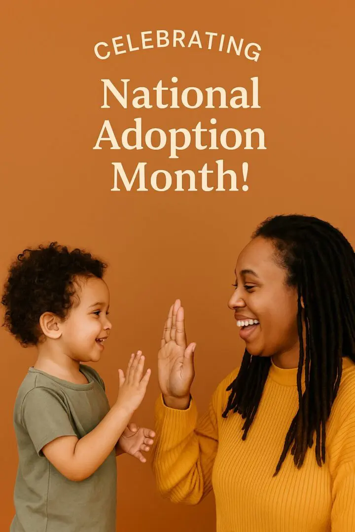 Love, Language & Connection – Adoptive Parent and Toddler A smiling adoptive parent and toddler share a loving moment, symbolizing connection and communication through Baby Signs® in a warm, natural setting.