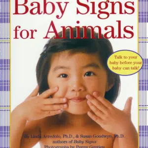 Cover of the Baby Signs for Animals board book featuring Baby Signs signs for animals.