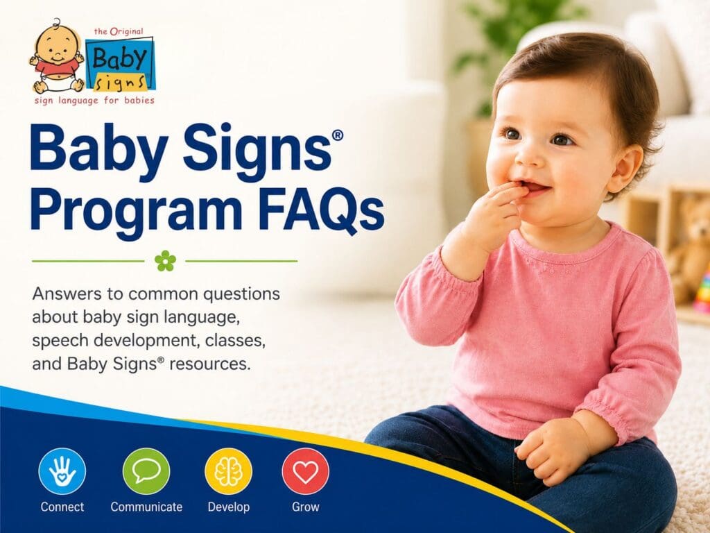 Baby signing while learning early communication with the Baby Signs Program